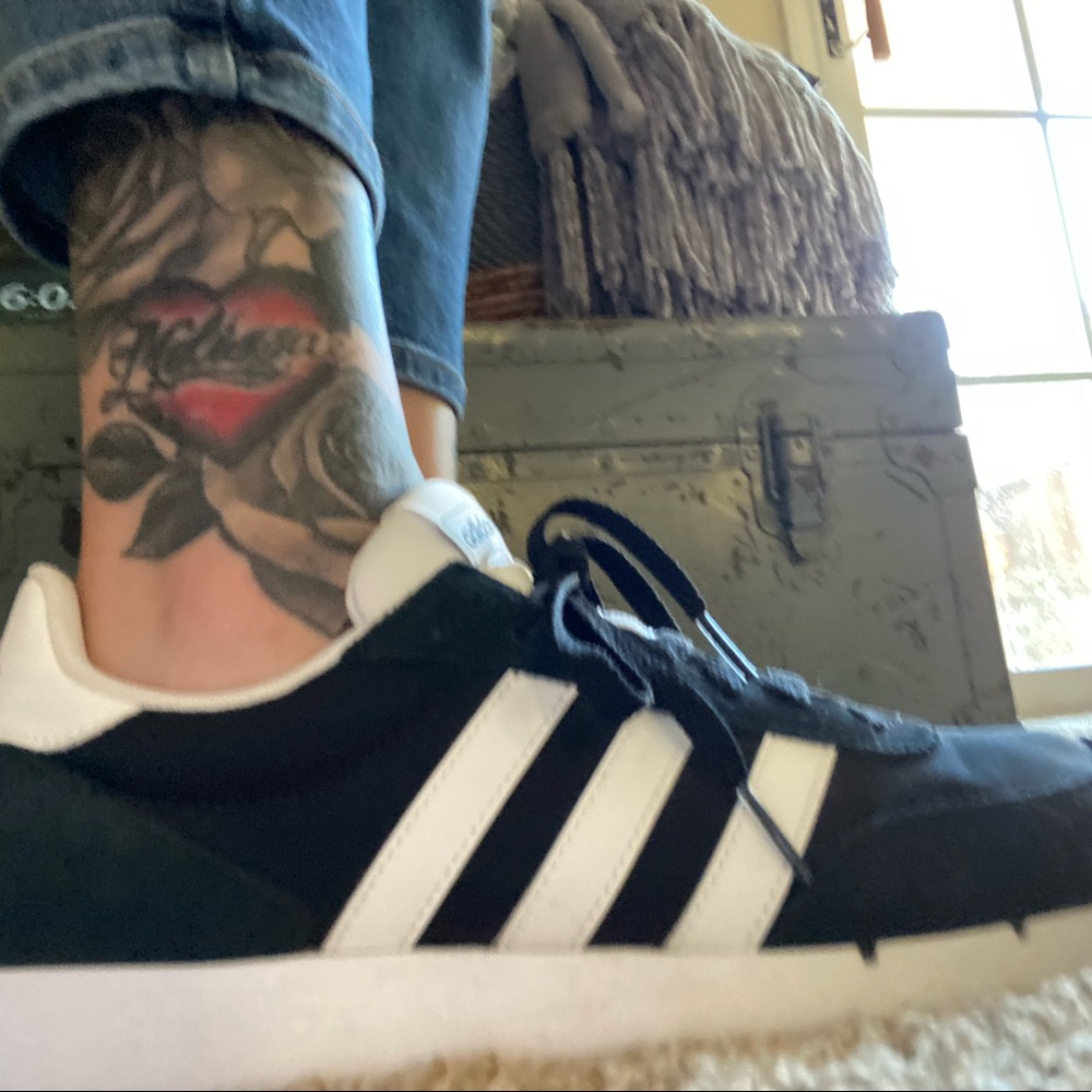 Black with white vintage adidas sneaker